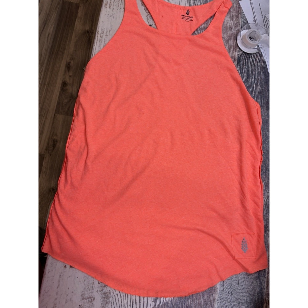 Free People / FP Movement Exhale Tank Racerback Neon Orange Large New Peach - Picture 3 of 8
